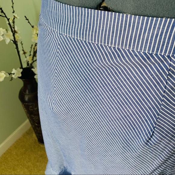 A New Day Asymmetrical Striped Ruffle Skirt Approx Sz 18 - Picture 5 of 7